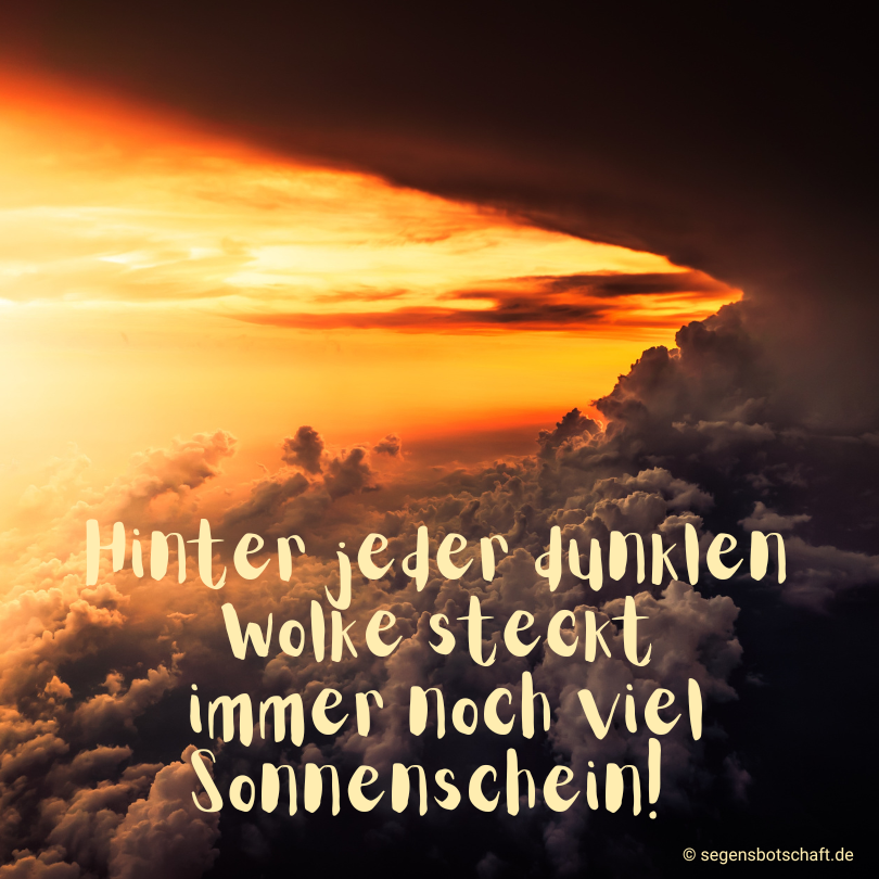 Dunkle Wolken helles Licht